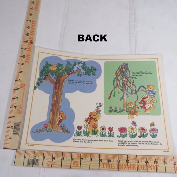 Vintage LUCY RIGGS 1986 Placemat SEE SAW #80269 (professional thick lamination) - Picture 2 of 8